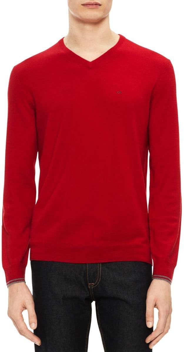 Мужской свитер Calvin Klein из мериносовой шерсти с V-образным вырезом, Celebrity Red
Мужской свитер Calvin Klein из мериносовой шерсти с V-образным вырезом, Celebrity Red