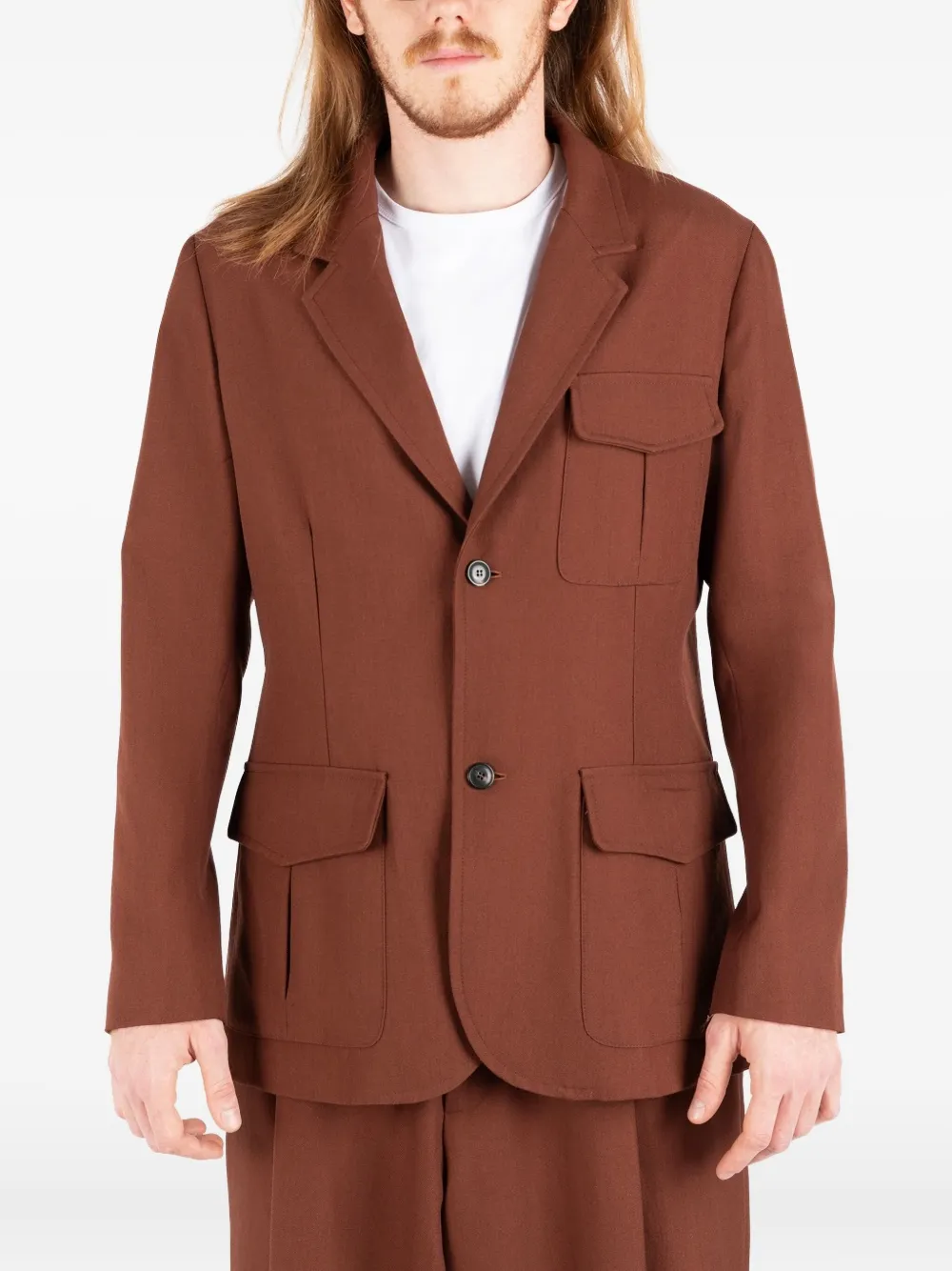 Жакет с накладными карманами на пуговицах Société Anonyme, коричневый
Жакет с накладными карманами на пуговицах Société Anonyme, коричневый