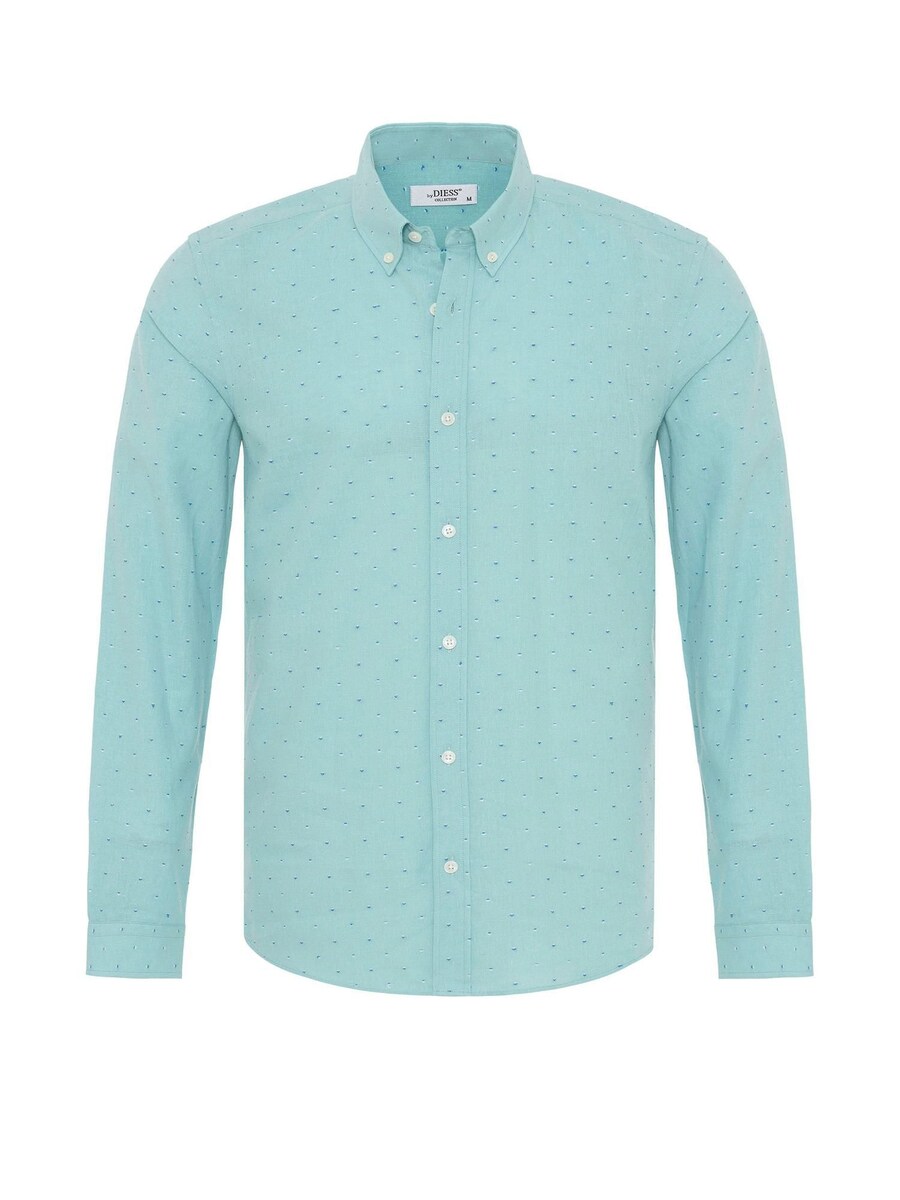 Рубашка Slim Fit на пуговицах By Diess Collection, мятный 
Рубашка Slim Fit на пуговицах By Diess Collection, мятный