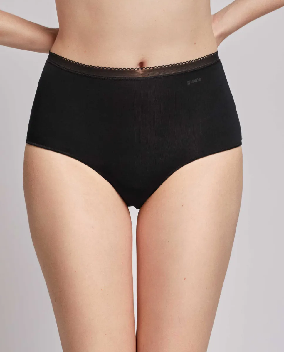Базовые высокие трусики на экстра-плоской резинке Gisela, чёрный
Базовые высокие трусики на экстра-плоской резинке Gisela, чёрный