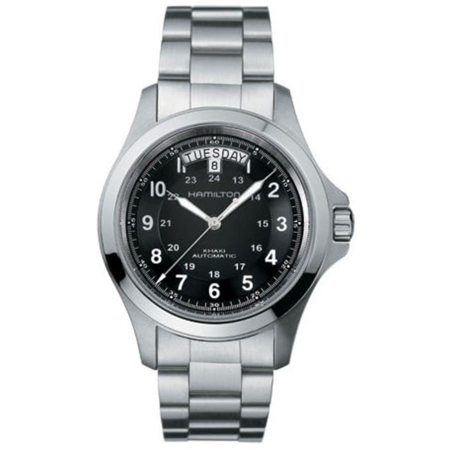 Мужские часы Hamilton Khaki Field King Auto 40MM Day-Date с черным циферблатом H64455133
Мужские часы Hamilton Khaki Field King Auto 40MM Day-Date с черным циферблатом H64455133