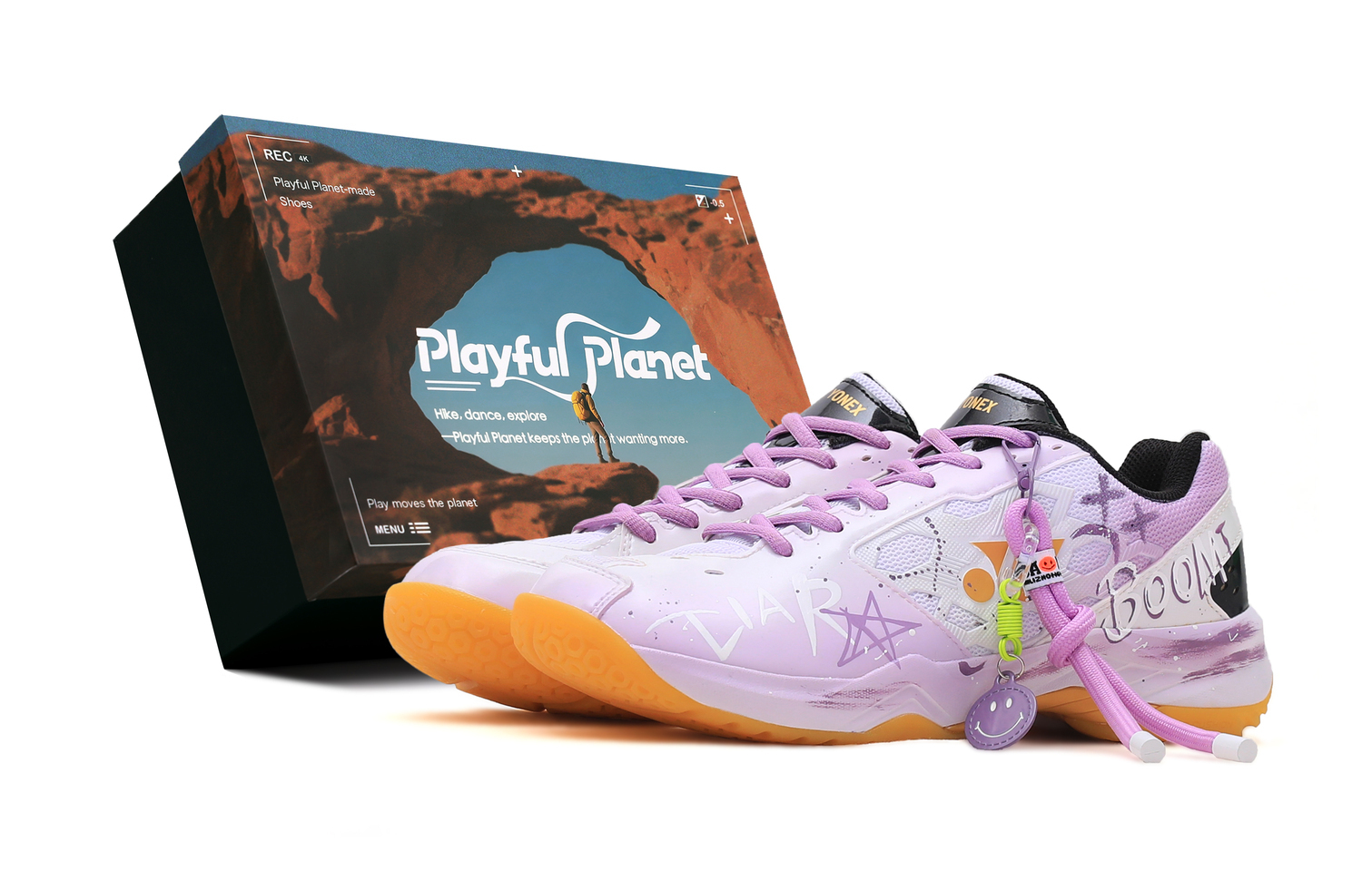 Амортизация Power Cushion устойчивость к истиранию противоскользящие кроссовки для бадминтона Low top Unisex YONEX, Taro Paste фиолетовый/Pearl белый
Амортизация Power Cushion устойчивость к истиранию противоскользящие кроссовки для бадминтона Low top Unisex YONEX, Taro Paste фиолетовый/Pearl белый