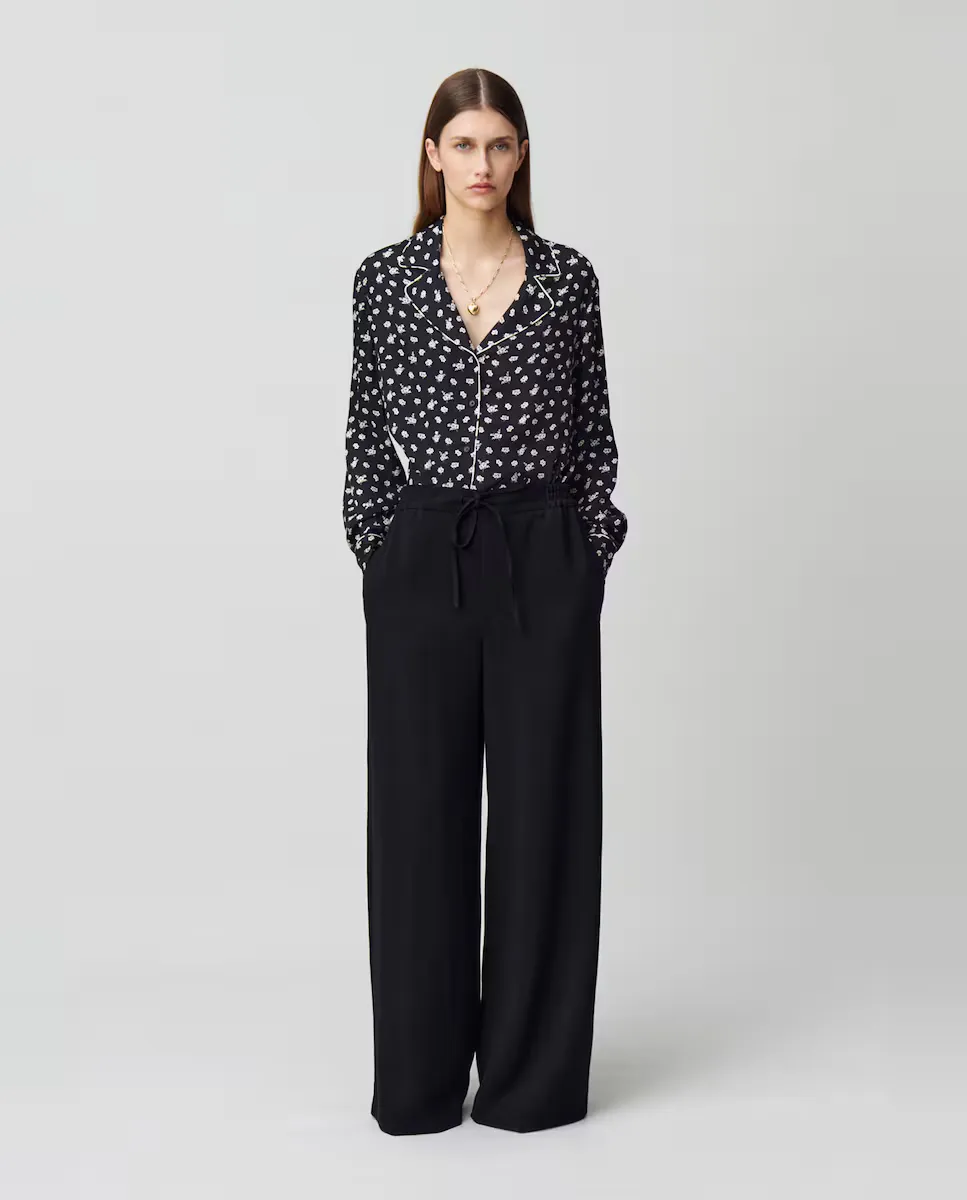 Женские свободные брюки свободного кроя с эластичным поясом Claudie Pierlot, черный
Женские свободные брюки свободного кроя с эластичным поясом Claudie Pierlot, черный