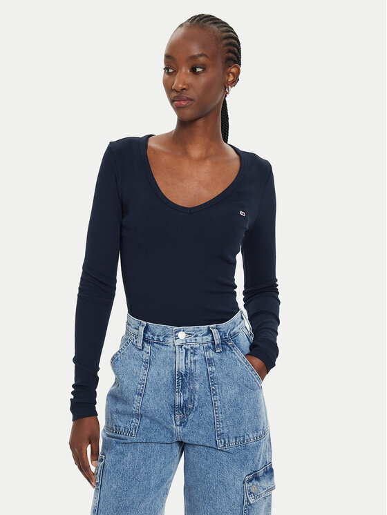 Блузка slim fit Essential DW0DW17990 Tommy Jeans, синий
Блузка slim fit Essential DW0DW17990 Tommy Jeans, синий