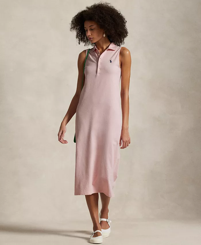 Женское платье-поло без рукавов из хлопка с эластаном Polo Ralph Lauren, розовый
Женское платье-поло без рукавов из хлопка с эластаном Polo Ralph Lauren, розовый