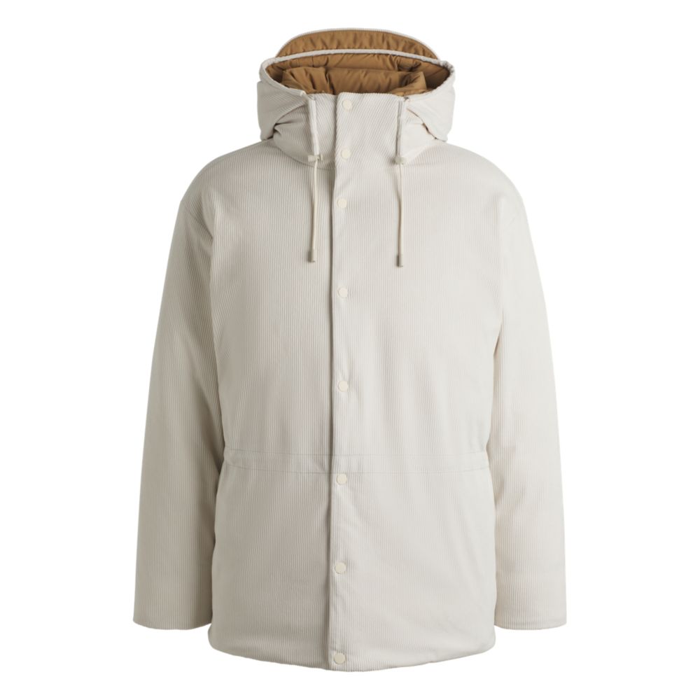 Пуховик прямого кроя из толстого вельвета BOSS, белый
Пуховик прямого кроя из толстого вельвета BOSS, белый