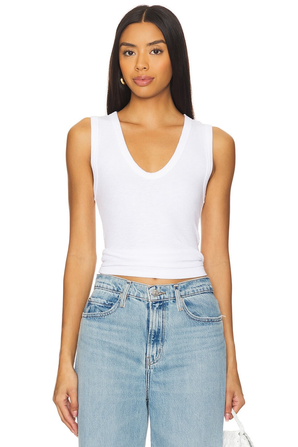 Текстурированный ребристый джемпер без рукавов Enza Costa, белый
Текстурированный ребристый джемпер без рукавов Enza Costa, белый