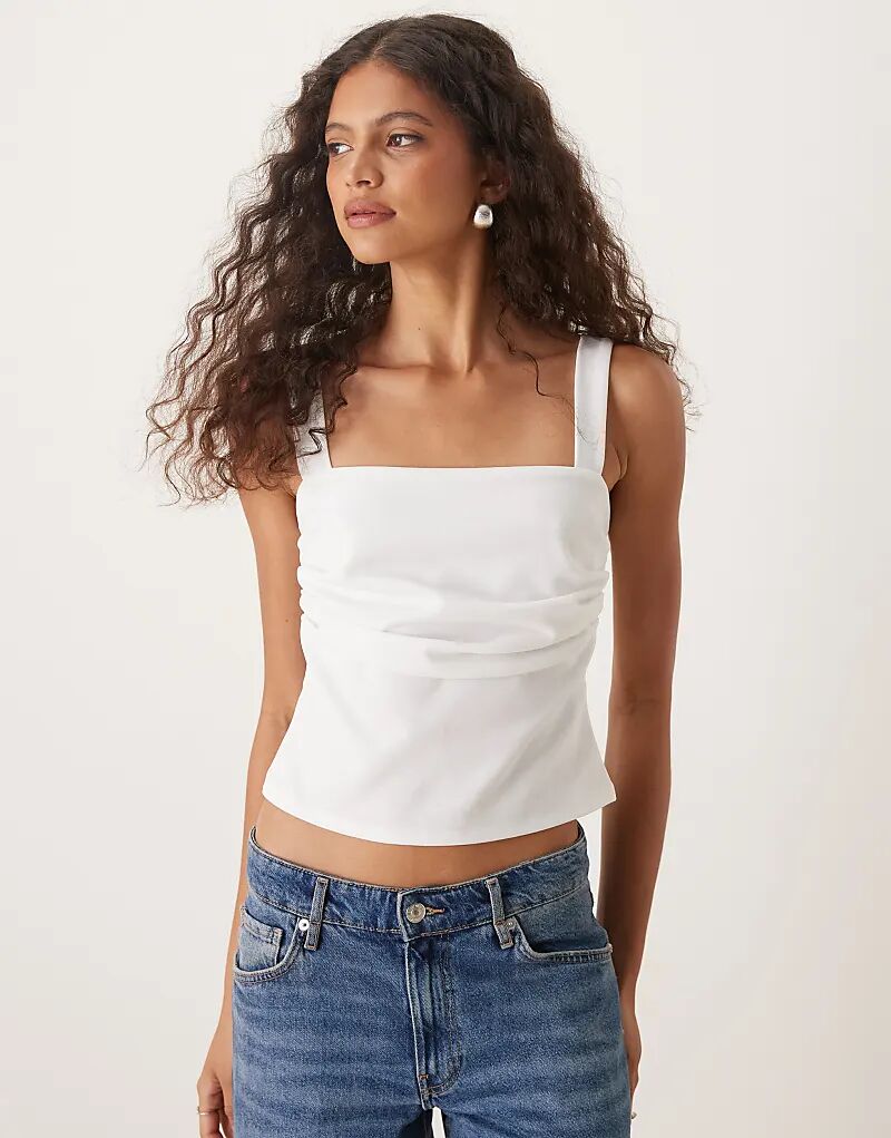 Топ ASOS DESIGN с квадратным вырезом и складками кремового цвета
Топ ASOS DESIGN с квадратным вырезом и складками кремового цвета