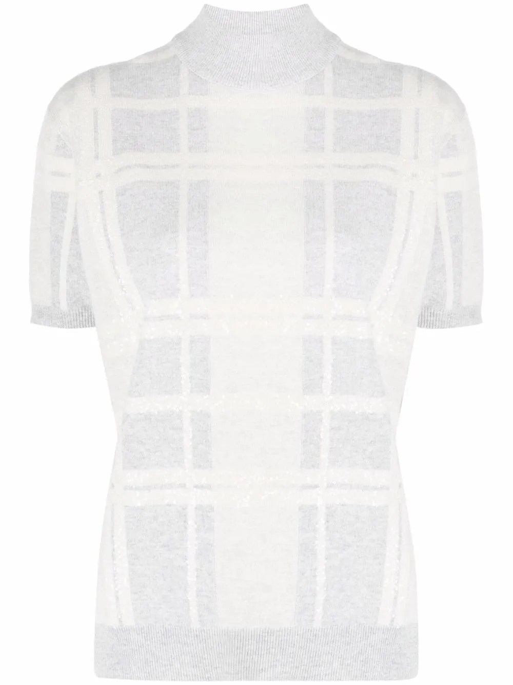 Топ в клетку Brunello Cucinelli, серый
Топ в клетку Brunello Cucinelli, серый