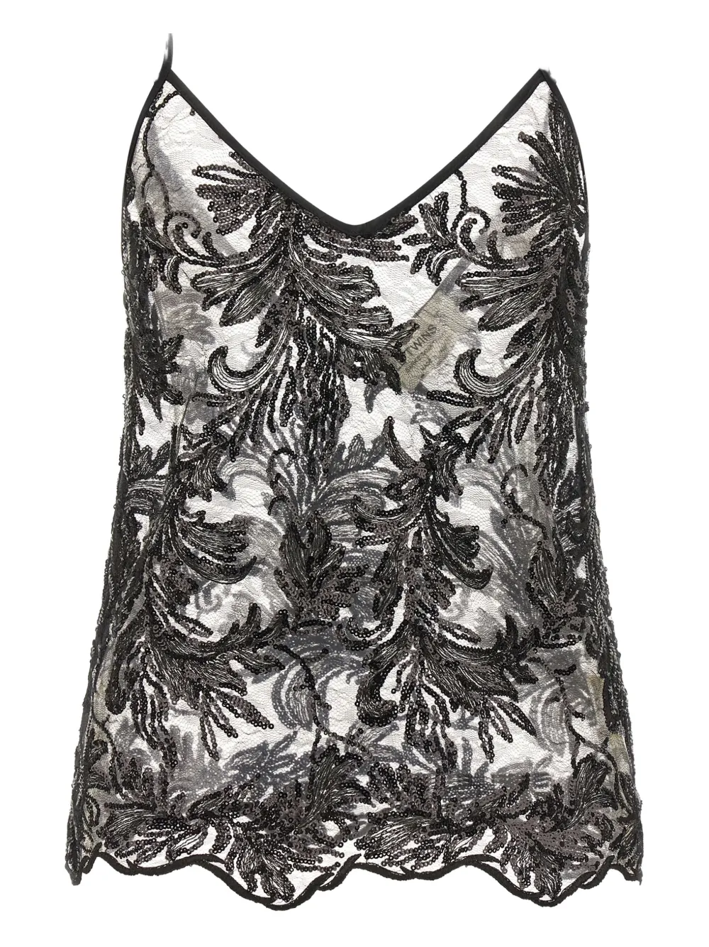 Топ Alba с аппликацией из пайеток Le Twins, черный
Топ Alba с аппликацией из пайеток Le Twins, черный