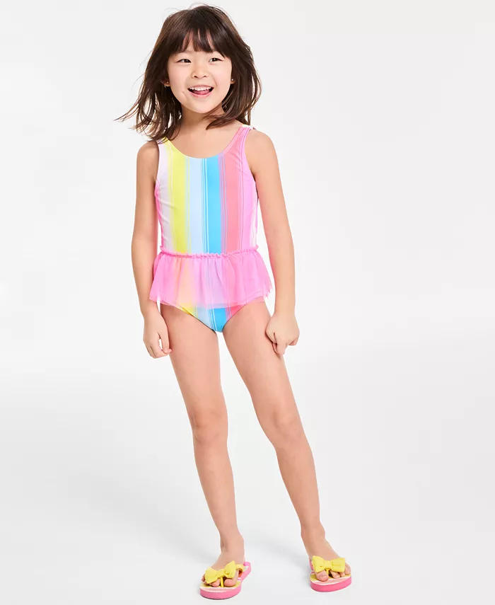 Купальник цельнокроеный с полосатым тюлем для малышек и девочек Epic Threads