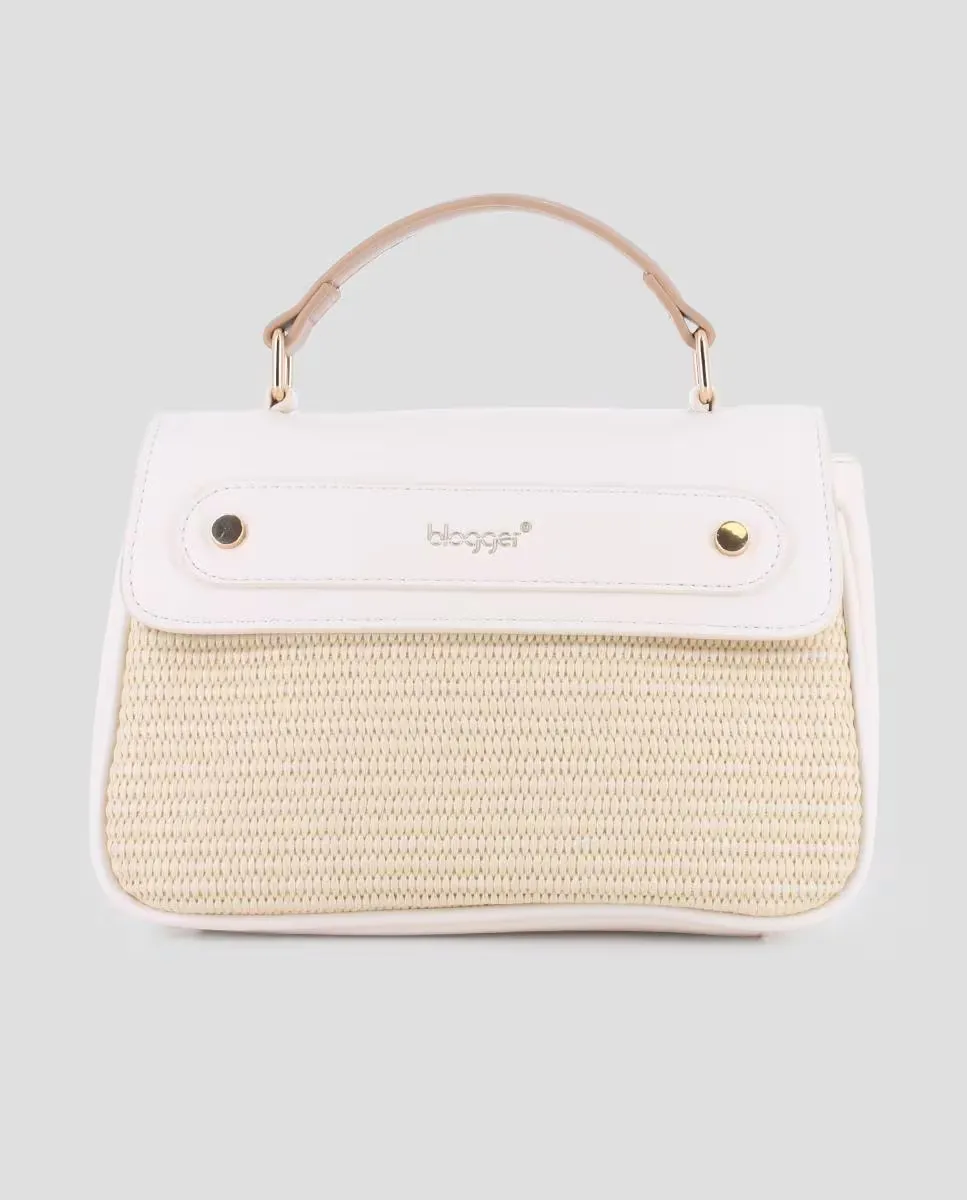 Женская сумка из рафии с золотой фурнитурой Blogger, цвет Crudo 
Женская сумка из рафии с золотой фурнитурой Blogger, цвет Crudo