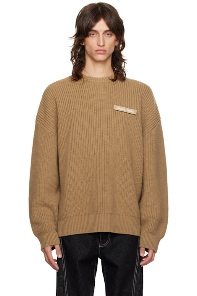 Коричневый свитер MS с круглым вырезом Marine Serre
Коричневый свитер MS с круглым вырезом Marine Serre