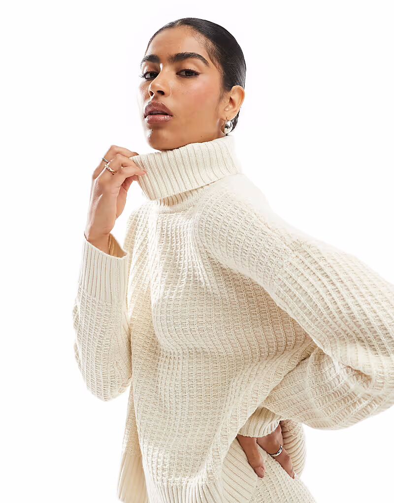 Водолазка Vero Moda с вафельной текстурой, кремового цвета
Водолазка Vero Moda с вафельной текстурой, кремового цвета