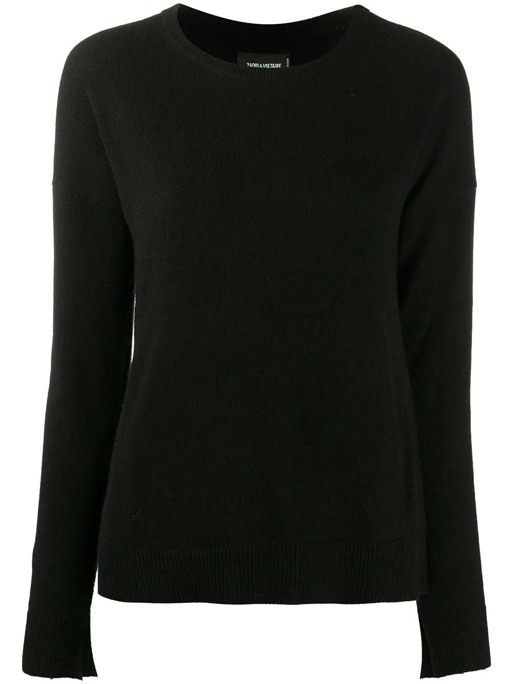 Трикотажный джемпер с нашивкой Zadig&Voltaire, черный 
Трикотажный джемпер с нашивкой Zadig&Voltaire, черный