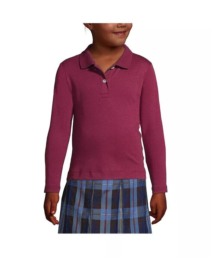 Женская рубашка-поло с длинным рукавом из интерлока для девочек Lands' End, красный
Женская рубашка-поло с длинным рукавом из интерлока для девочек Lands' End, красный