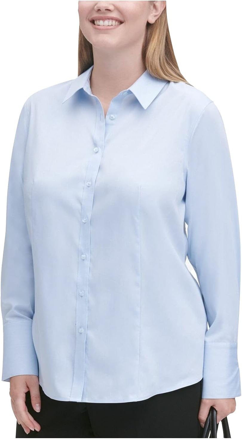 Женский топ Calvin Klein Plus с застежкой на пуговицы и манжетами на рукавах, Light Blue
Женский топ Calvin Klein Plus с застежкой на пуговицы и манжетами на рукавах, Light Blue