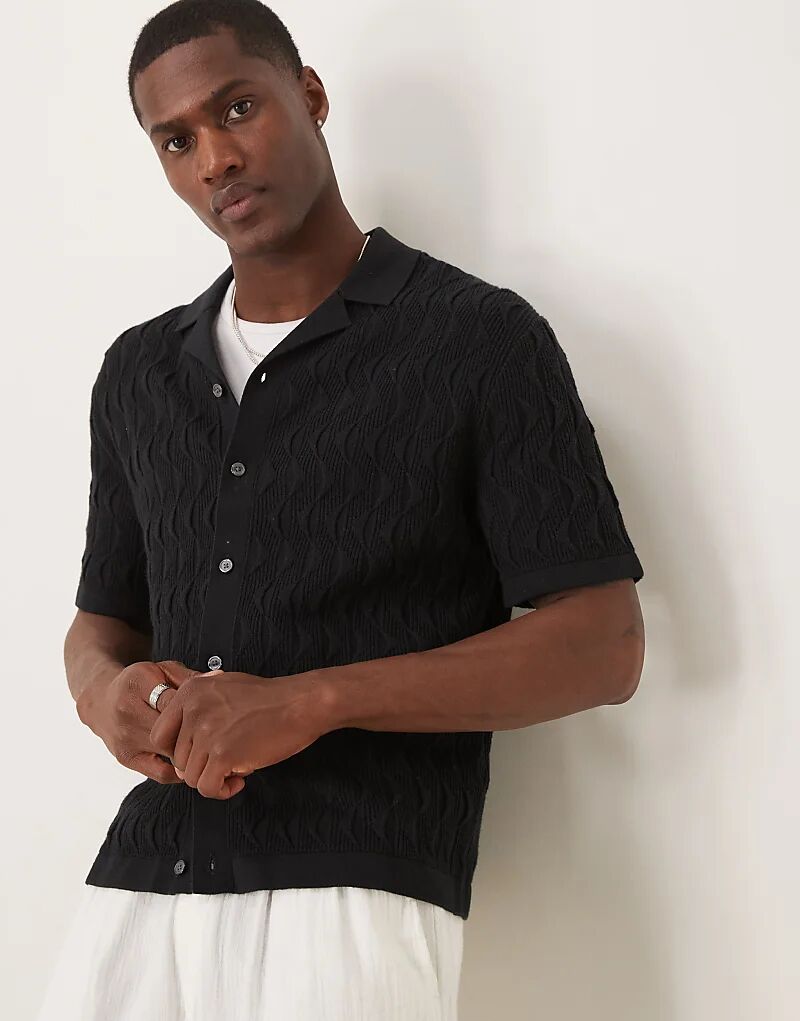 Трикотажная рубашка-поло с короткими рукавами и застежкой на пуговицы от Abercrombie & Fitch черного цвета
Трикотажная рубашка-поло с короткими рукавами и застежкой на пуговицы от Abercrombie & Fitch черного цвета