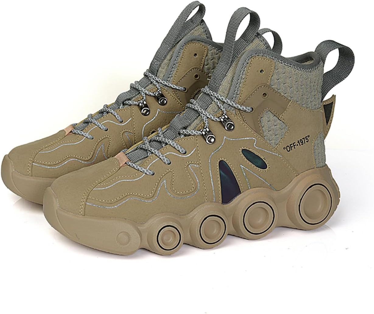 Мужские высокие кроссовки на массивной подошве, дышащие с отражающими элементами для уличного стиля и повседневной ходьбы Zhoupulp, хаки
Мужские высокие кроссовки на массивной подошве, дышащие с отражающими элементами для уличного стиля и повседневной ходьбы Zhoupulp, хаки