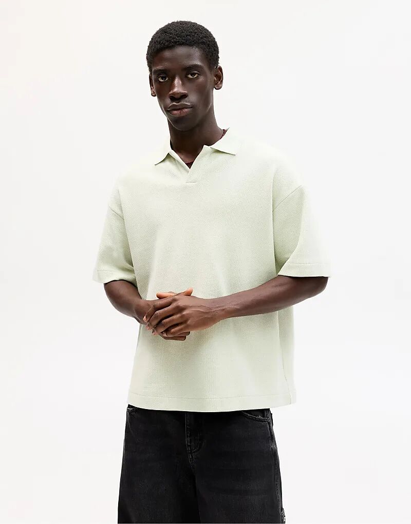 Рубашка-поло с короткими рукавами Pull&Bear свободного кроя цвета мох
Рубашка-поло с короткими рукавами Pull&Bear свободного кроя цвета мох