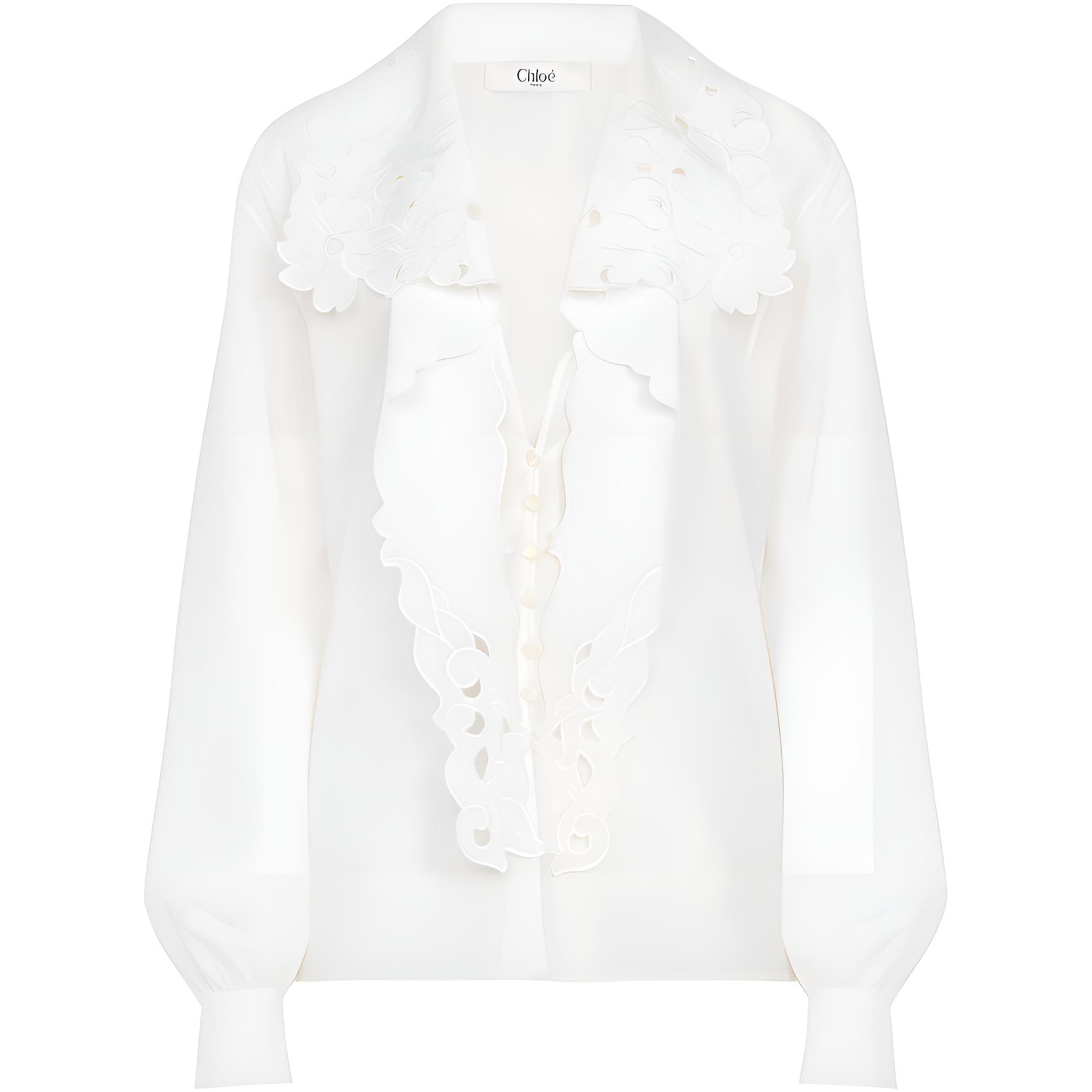 Вышитая блуза с бантом Chloé, белый
Вышитая блуза с бантом Chloé, белый