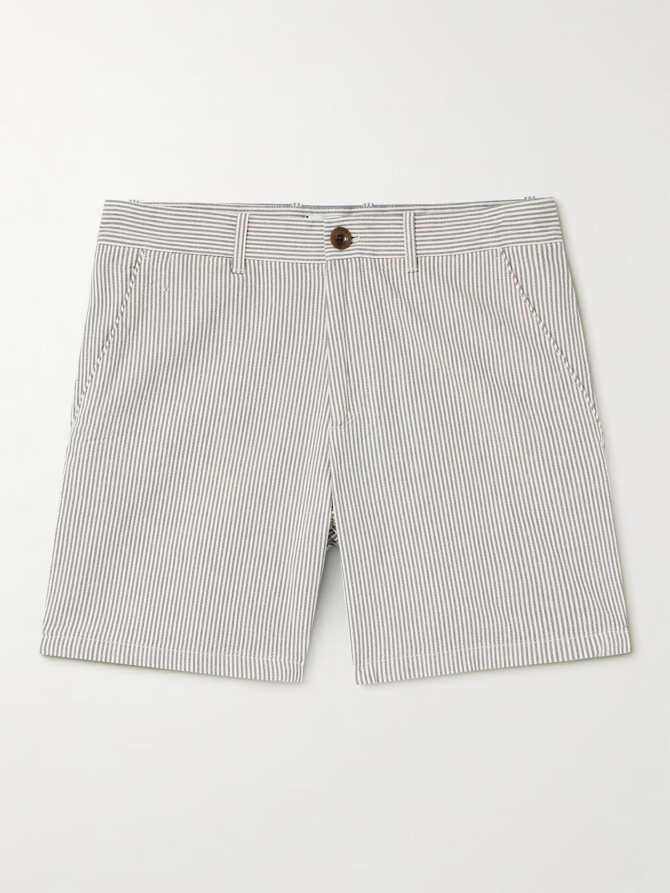 Прямые облегающие полосатые хлопковые шорты-бермуды MR P., кремовый
Прямые облегающие полосатые хлопковые шорты-бермуды MR P., кремовый