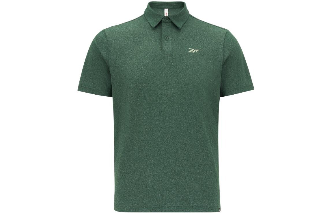 Рубашка поло мужская темно-зеленая Reebok, темно-зеленый 
Рубашка поло мужская темно-зеленая Reebok, темно-зеленый