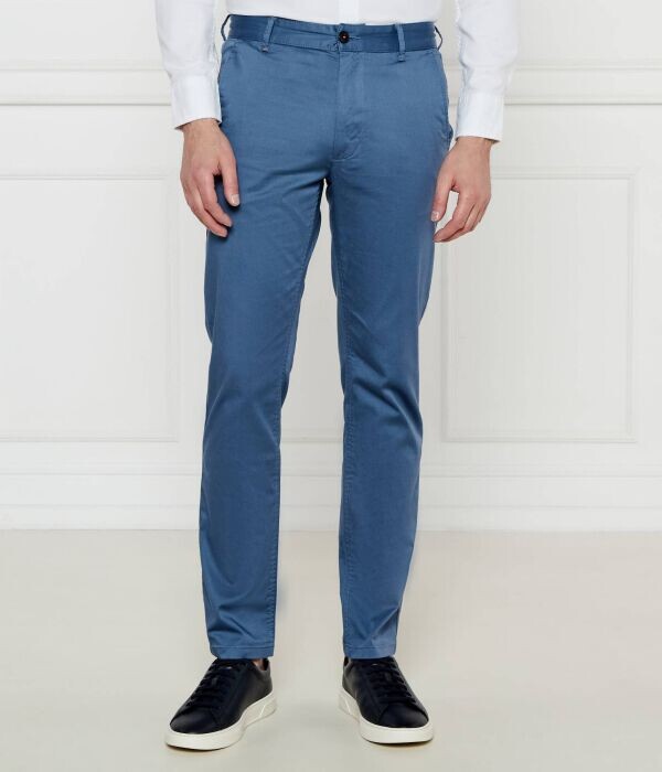 Брюки-чинос мужские Boss Orange прямого кроя, синий 
Брюки-чинос мужские Boss Orange прямого кроя, синий