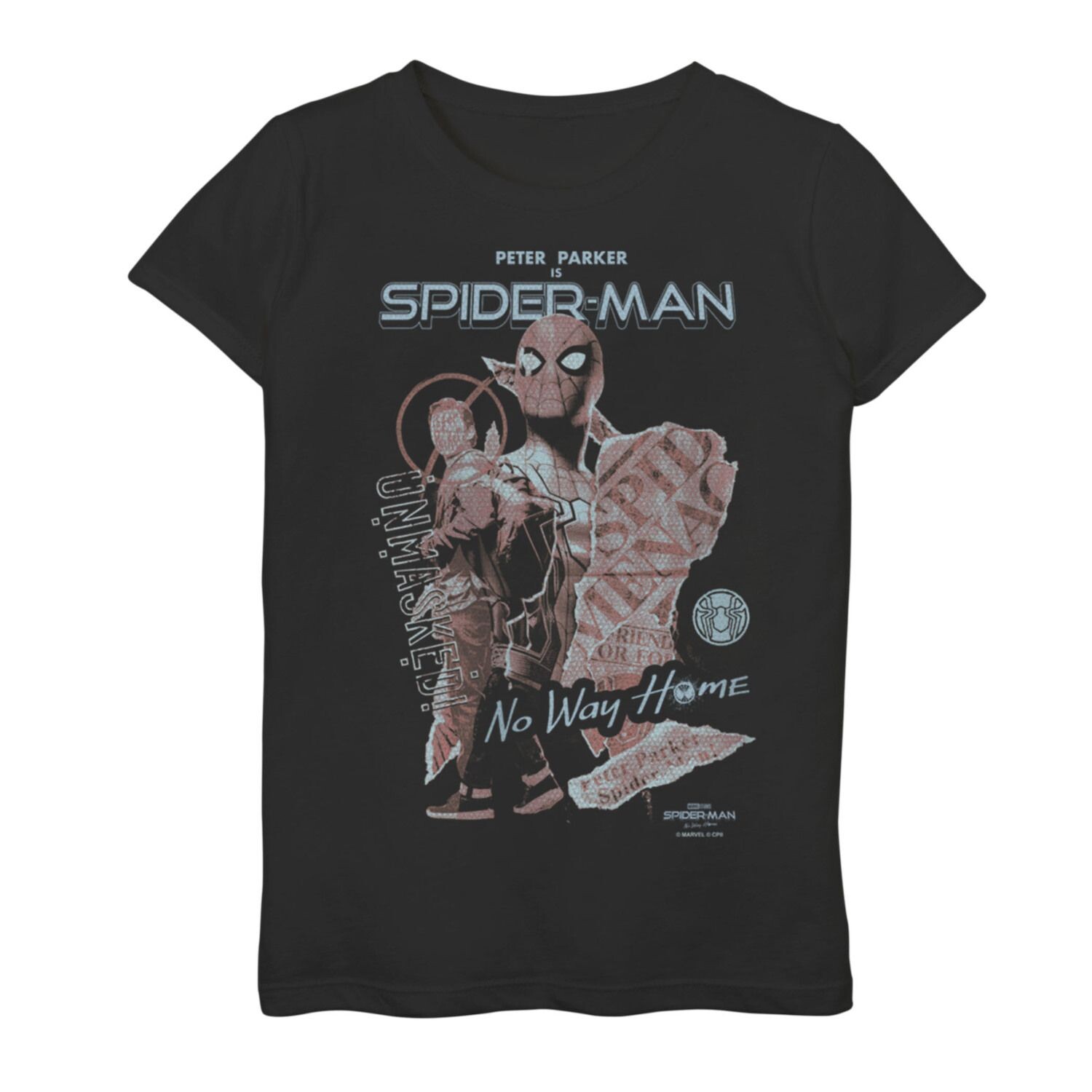 Футболка с плакатом и графическим изображением Marvel Spider-Man No Way Home для девочек 7–16 лет без маски Marvel
Футболка с плакатом и графическим изображением Marvel Spider-Man No Way Home для девочек 7–16 лет без маски Marvel