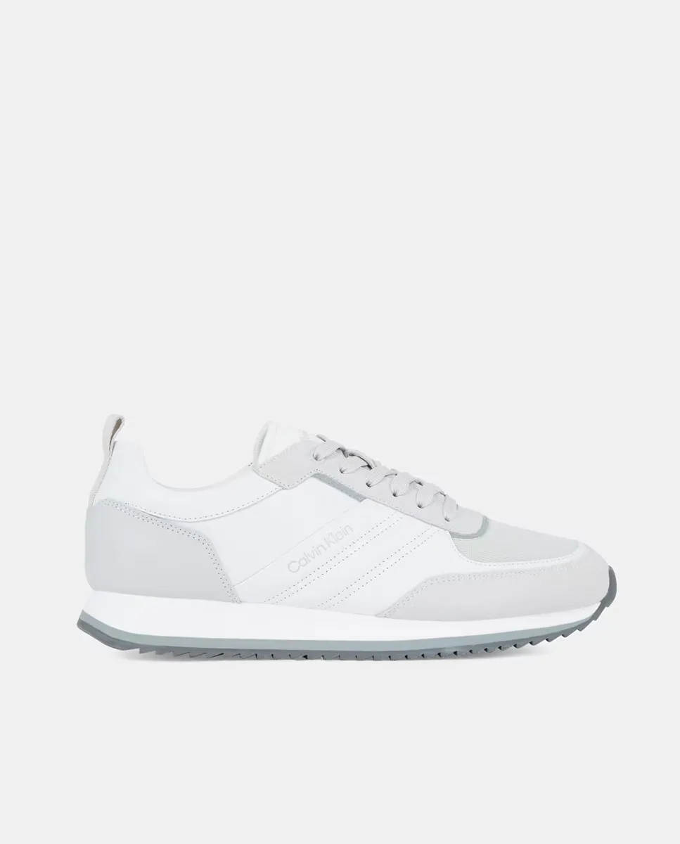 Мужские кожаные кроссовки с низким верхом Calvin Klein, белый 
Мужские кожаные кроссовки с низким верхом Calvin Klein, белый