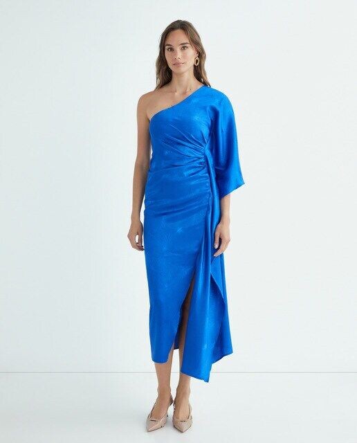 Асимметричное платье миди Mioh, синий
Асимметричное платье миди Mioh, синий