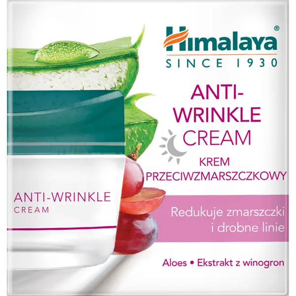 Крем для лица против морщин с алоэ и экстрактом винограда, 50 мл Himalaya Anti-Wrinkle
Крем для лица против морщин с алоэ и экстрактом винограда, 50 мл Himalaya Anti-Wrinkle