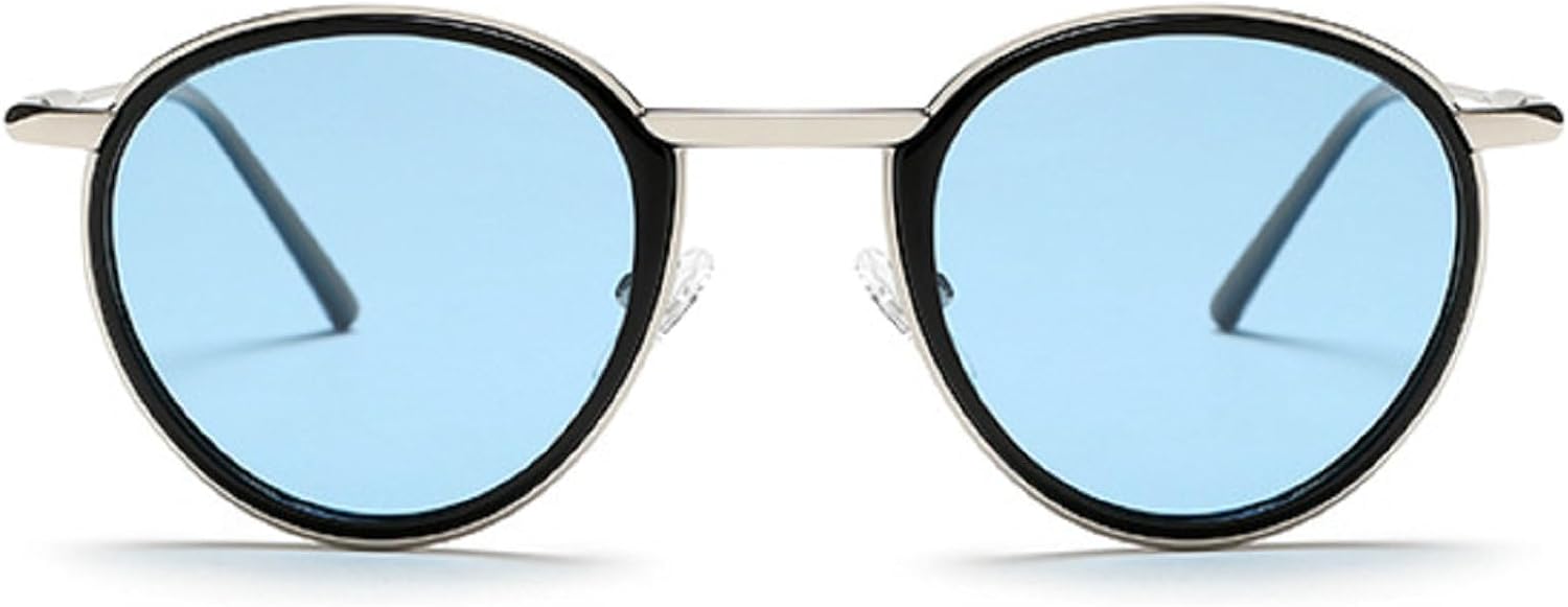 Ретро металлические круглые солнцезащитные очки для мужчин и женщин, модные градиентные солнцезащитные очки, роскошные металлические очки с защитой от УФ-излучения UV400, трендовые панк-солнцезащитные очки mincl, Black Blue
Ретро металлические круглые солнцезащитные очки для мужчин и женщин, модные градиентные солнцезащитные очки, роскошные металлические очки с защитой от УФ-излучения UV400, трендовые панк-солнцезащитные очки mincl, Black Blue