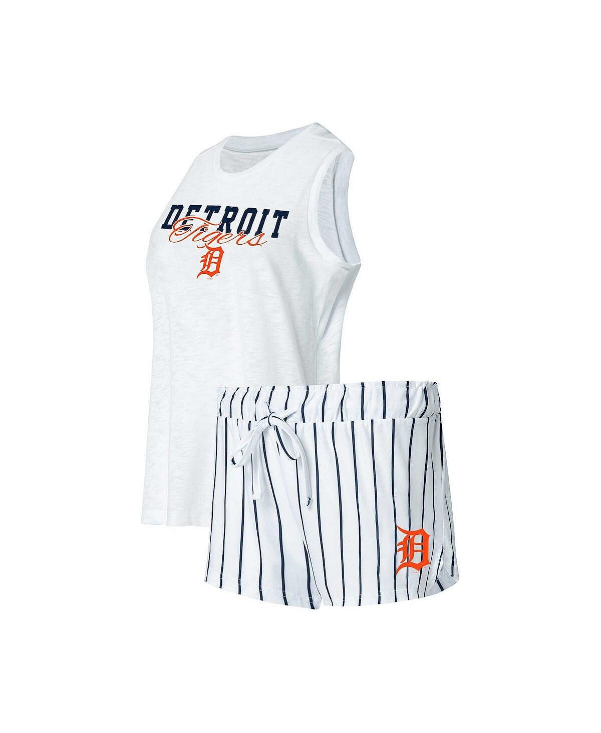 Женский белый комплект для сна с майкой и шортами в тонкую полоску Detroit Tigers Reel Concepts Sport, белый
Женский белый комплект для сна с майкой и шортами в тонкую полоску Detroit Tigers Reel Concepts Sport, белый