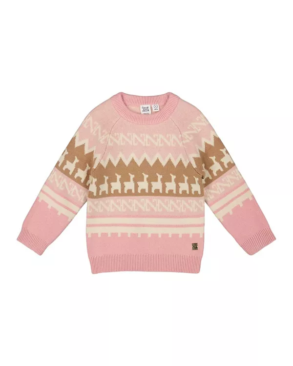 Детский жаккардовый свитер с изображением ламы. Deux Par Deux, розовый
Детский жаккардовый свитер с изображением ламы. Deux Par Deux, розовый