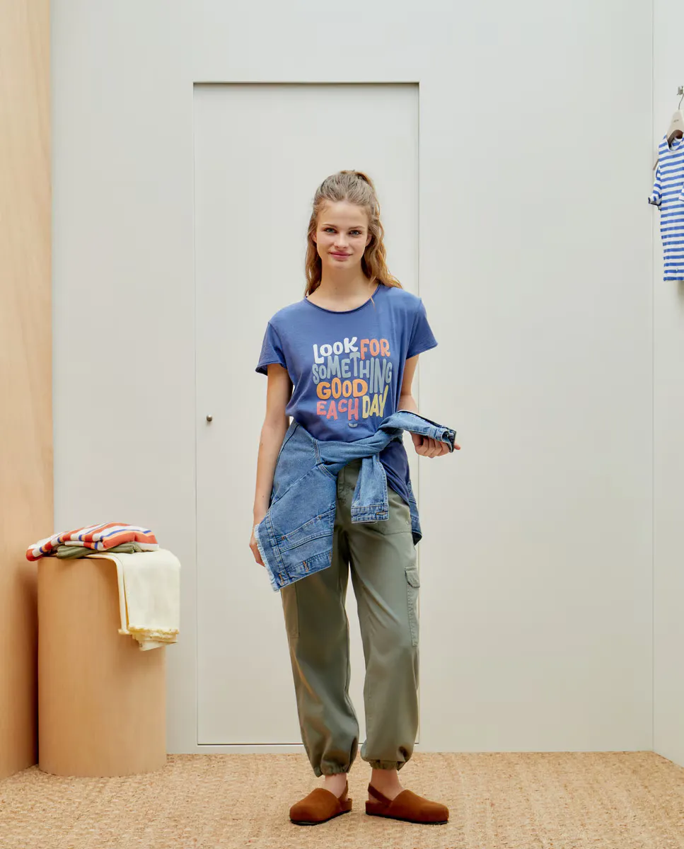 Женская футболка с короткими рукавами и фактурным принтом Green Coast, бледно-голубой 
Женская футболка с короткими рукавами и фактурным принтом Green Coast, бледно-голубой