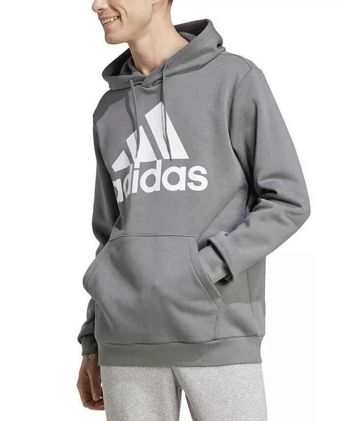 Мужская флисовая толстовка с капюшоном и большим логотипом Essentials adidas, серый
Мужская флисовая толстовка с капюшоном и большим логотипом Essentials adidas, серый