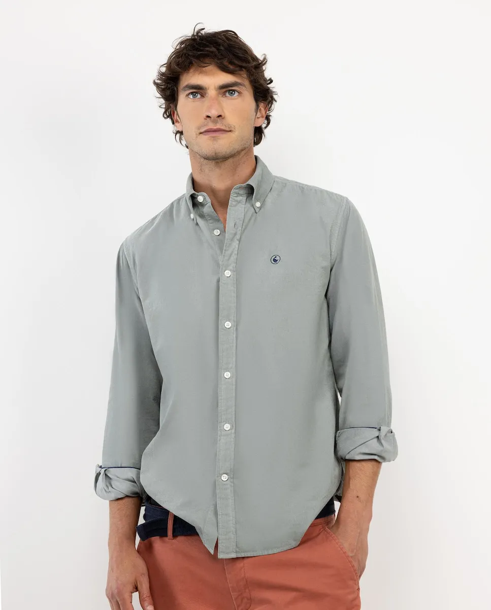 Мужская рубашка из однотонного вельвета El Ganso, зеленый
Мужская рубашка из однотонного вельвета El Ganso, зеленый