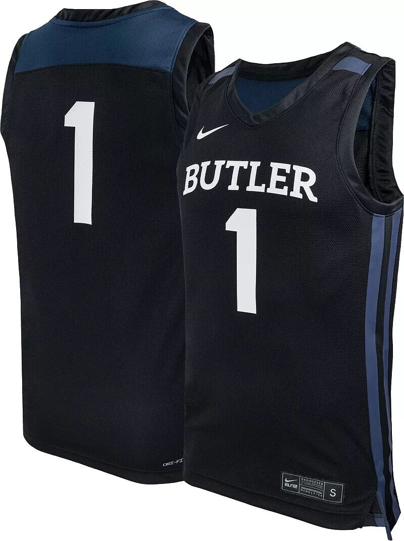 Мужская баскетбольная майка Nike Butler Bulldogs #1, черная реплика
Мужская баскетбольная майка Nike Butler Bulldogs #1, черная реплика