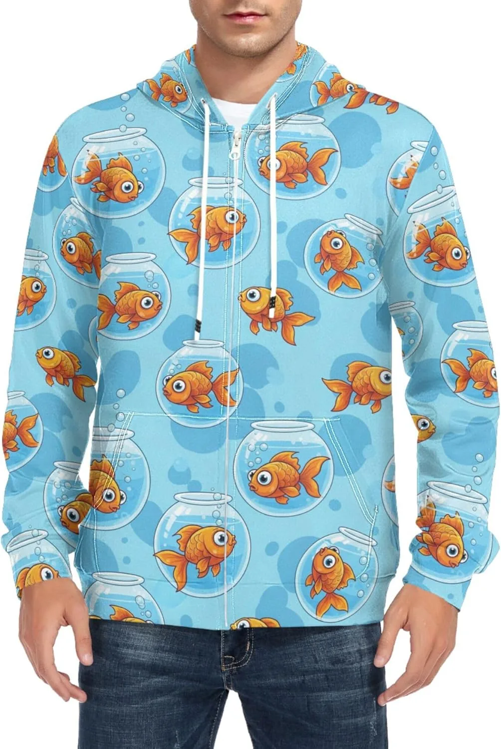 Мужской худи с полной молнией Goldfish in Glass Bowls с длинным рукавом и карманом CUPADA
Мужской худи с полной молнией Goldfish in Glass Bowls с длинным рукавом и карманом CUPADA