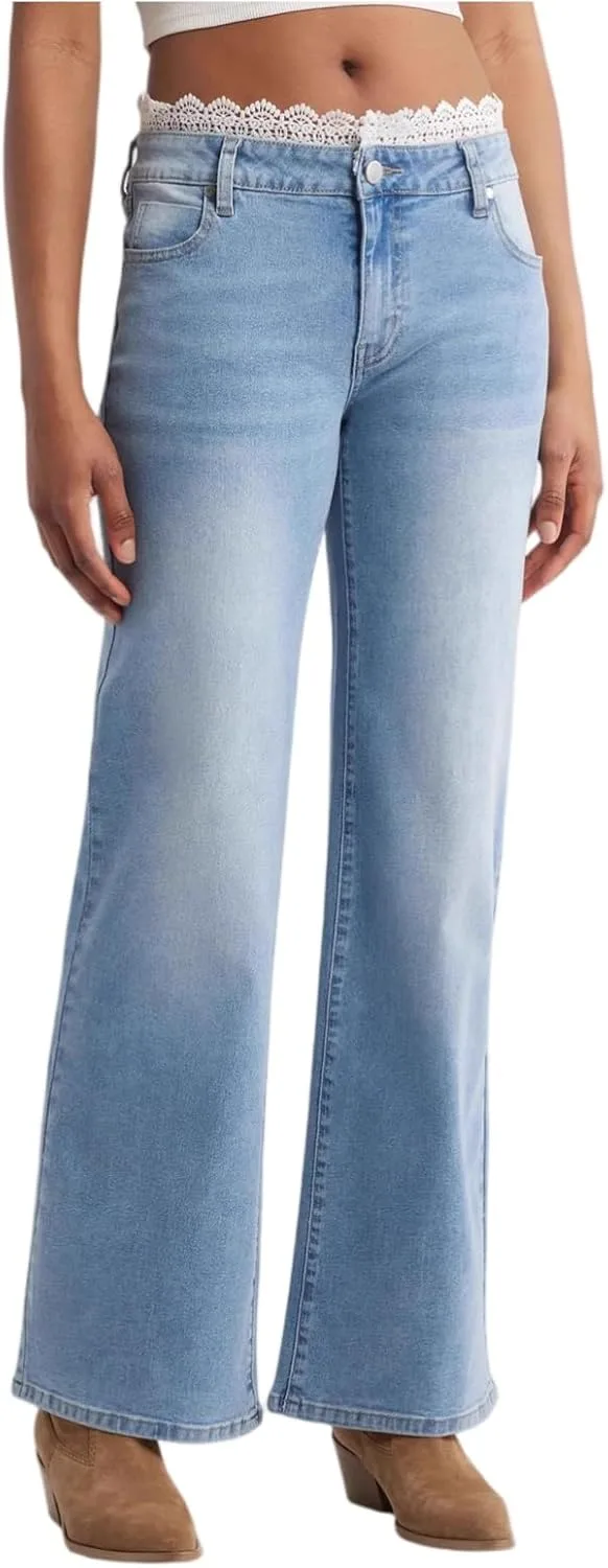 Женские джинсы Straight Wide Leg с пайетками и стразами
Женские джинсы Straight Wide Leg с пайетками и стразами