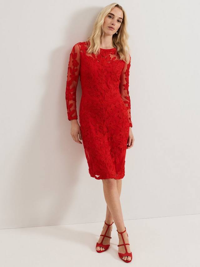 Платье миди из гобелена navida Phase Eight, красный
Платье миди из гобелена navida Phase Eight, красный