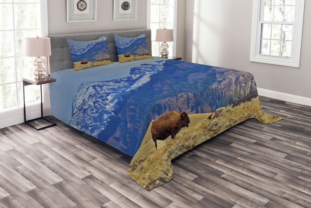 Комплект покрывала ABAKUHAUS Wyoming, Bison and Snowy Mountains, с моющимися наволочками, для односпальных кроватей 264 x 220 см, разноцветный
Комплект покрывала ABAKUHAUS Wyoming, Bison and Snowy Mountains, с моющимися наволочками, для односпальных кроватей 264 x 220 см, разноцветный