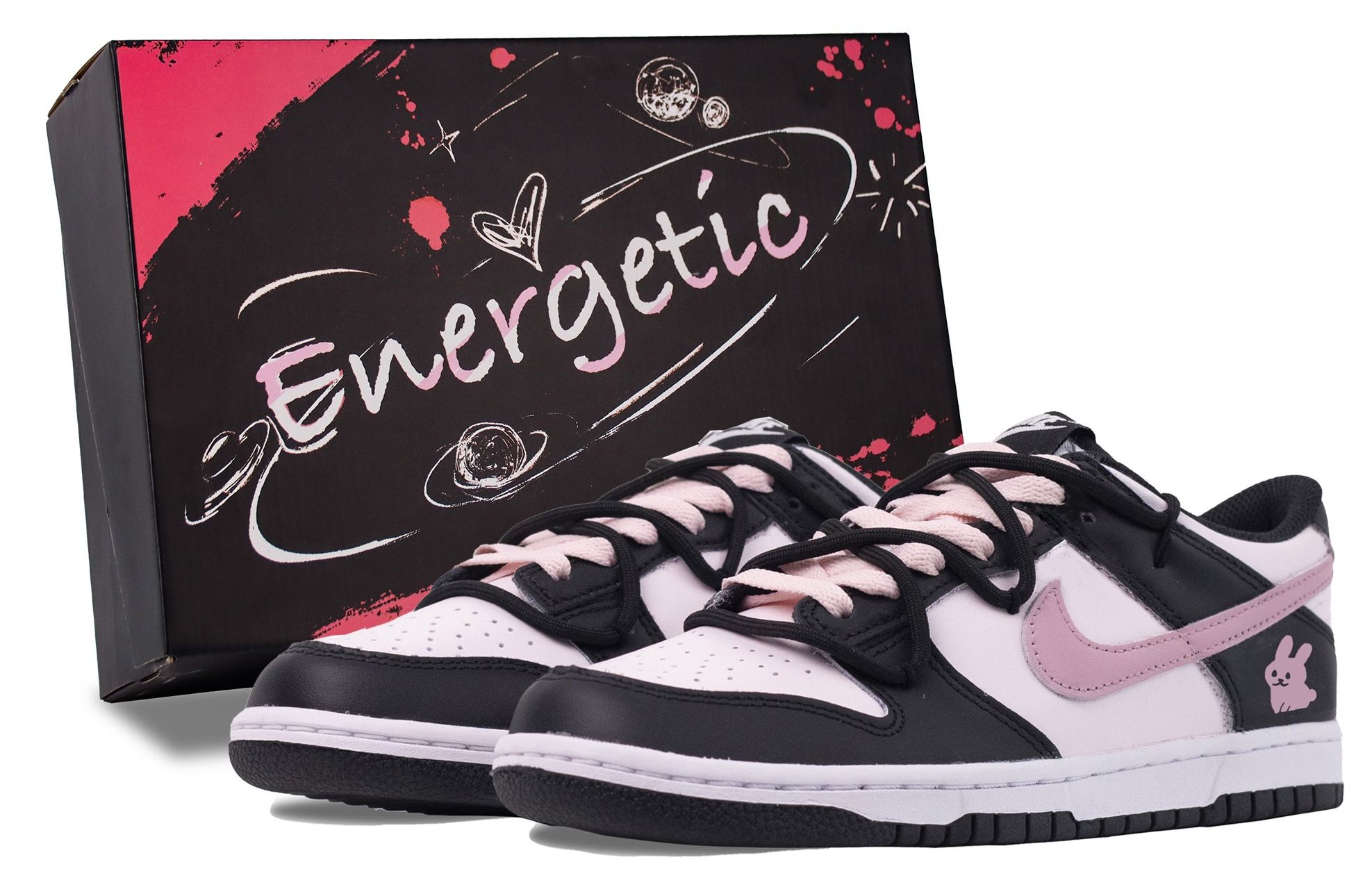 Детские скейтерские кроссовки Dunk Grade School Nike, черный/розовый 
Детские скейтерские кроссовки Dunk Grade School Nike, черный/розовый