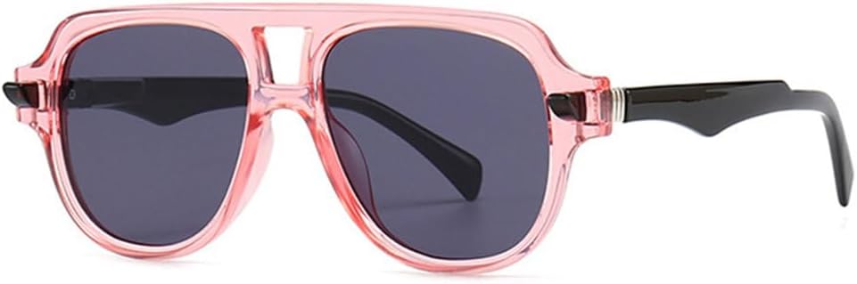 Модные солнцезащитные очки с двойной перемычкой для женщин, ретро-градиентные очки с защитой от УФ-излучения UV400, трендовые мужские солнцезащитные очки с заклепками TYUVIVO, Pink Black Grey
Модные солнцезащитные очки с двойной перемычкой для женщин, ретро-градиентные очки с защитой от УФ-излучения UV400, трендовые мужские солнцезащитные очки с заклепками TYUVIVO, Pink Black Grey