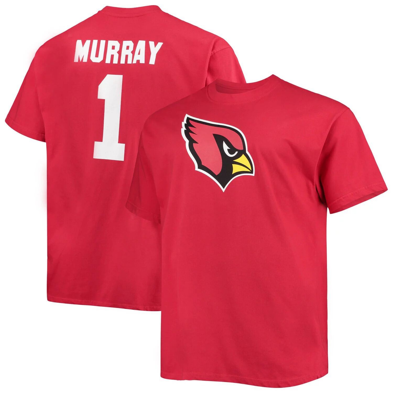 Мужская фирменная футболка Kyler Murray Cardinal Arizona Cardinals Big & Tall с именем и номером игрока Fanatics 
Мужская фирменная футболка Kyler Murray Cardinal Arizona Cardinals Big & Tall с именем и номером игрока Fanatics
