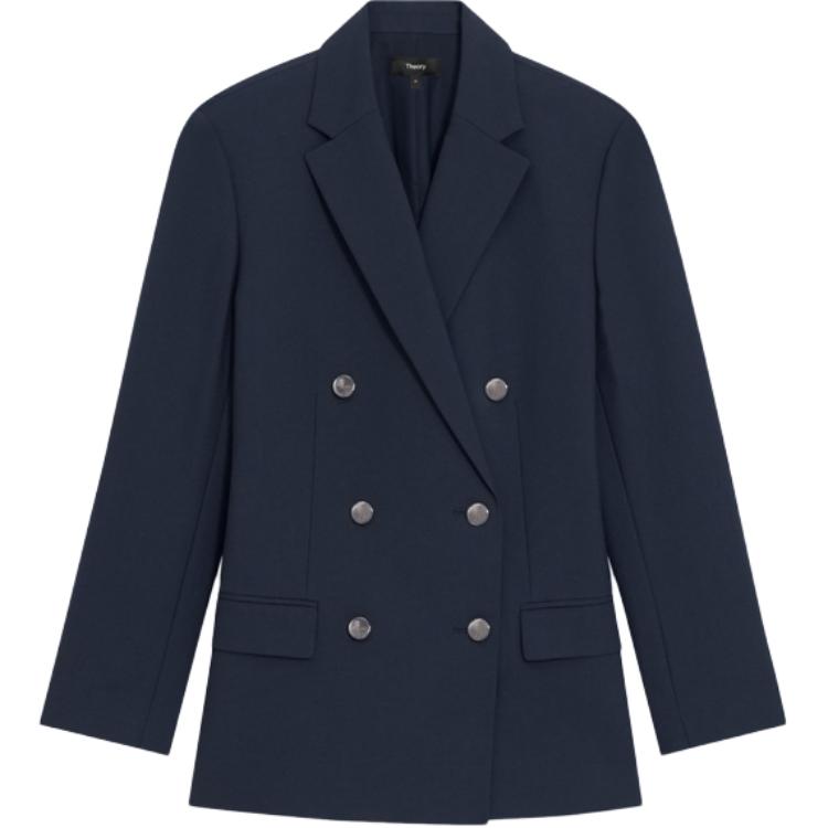 THEORY Двубортный пиджак с плечиками, Deep Sea Blue
THEORY Двубортный пиджак с плечиками, Deep Sea Blue