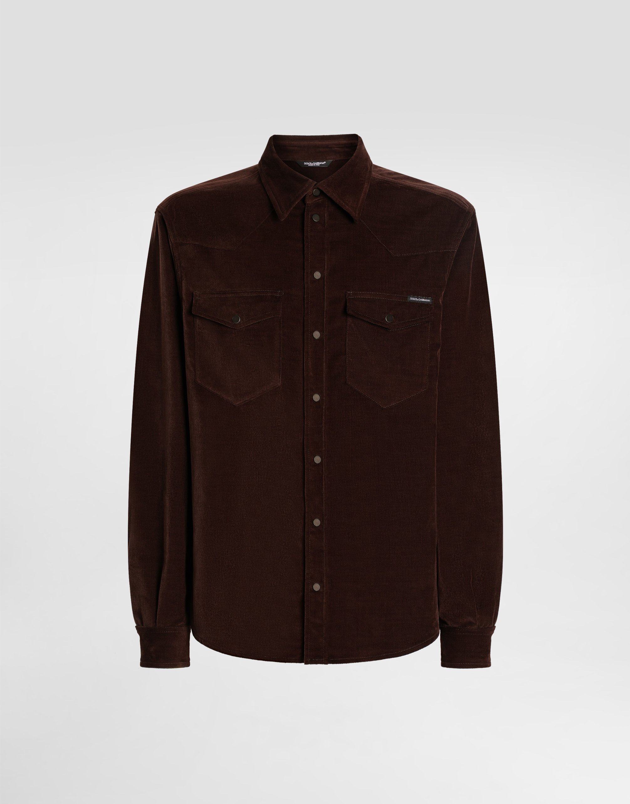 Рубашка из вельвета с мелким рубчиком Dolce & Gabbana, коричневый
Рубашка из вельвета с мелким рубчиком Dolce & Gabbana, коричневый