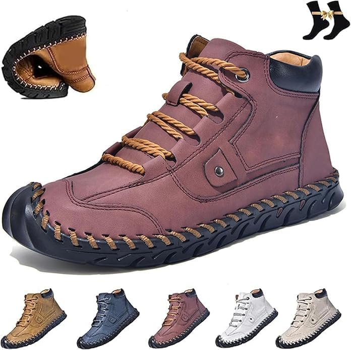 Мужские ортопедические ботинки GHTRHSB - поддержка свода стопы, комфортные мужские кожаные ботинки ручной работы, мужские кожаные ботинки, широкие водонепроницаемые походные ботинки, винный
Мужские ортопедические ботинки GHTRHSB - поддержка свода стопы, комфортные мужские кожаные ботинки ручной работы, мужские кожаные ботинки, широкие водонепроницаемые походные ботинки, винный