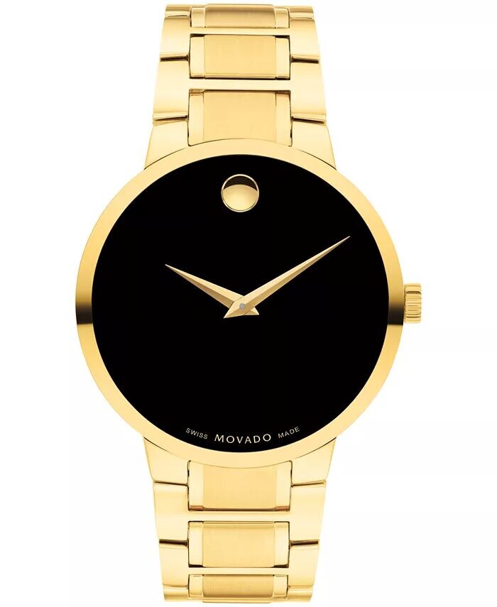 Мужские портфолио швейцарские кварцевые желтые часы с пвд, 40 мм Movado, золото
Мужские портфолио швейцарские кварцевые желтые часы с пвд, 40 мм Movado, золото